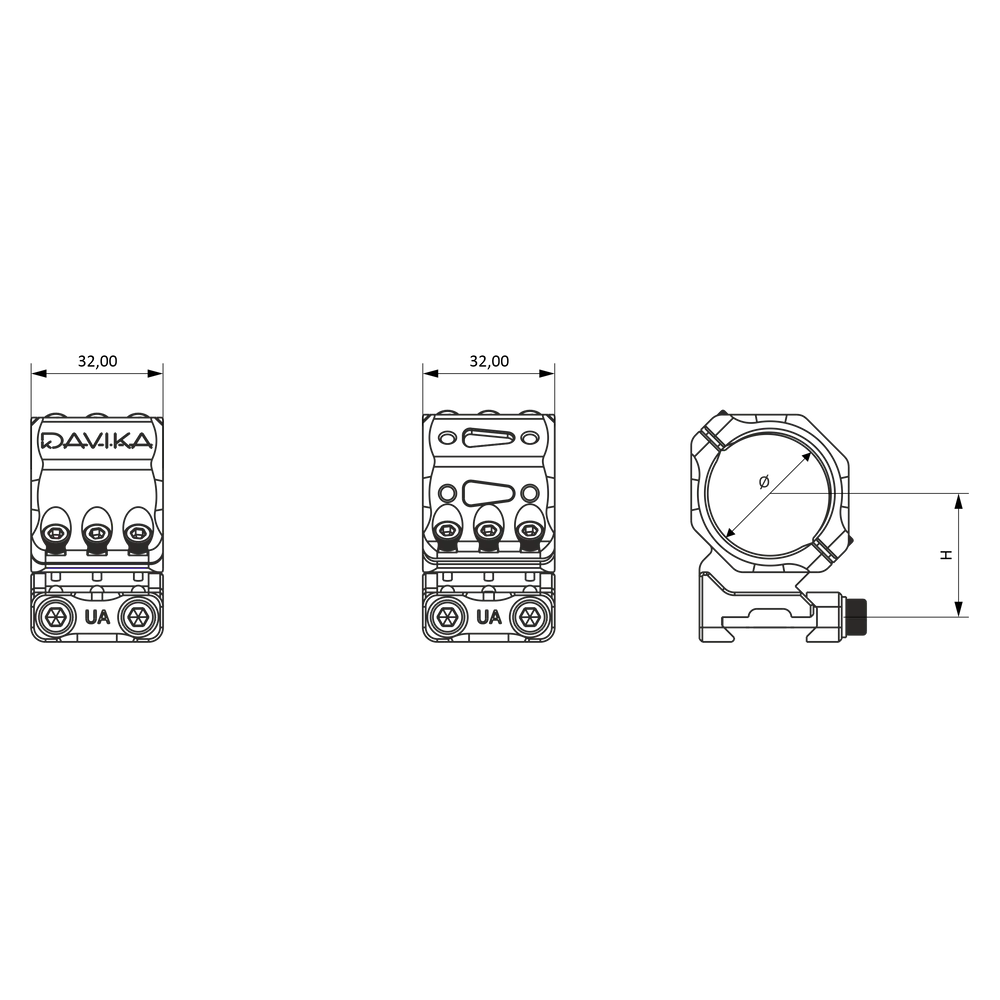 34 mm kikkertsikteringer | Picatinny-skinne