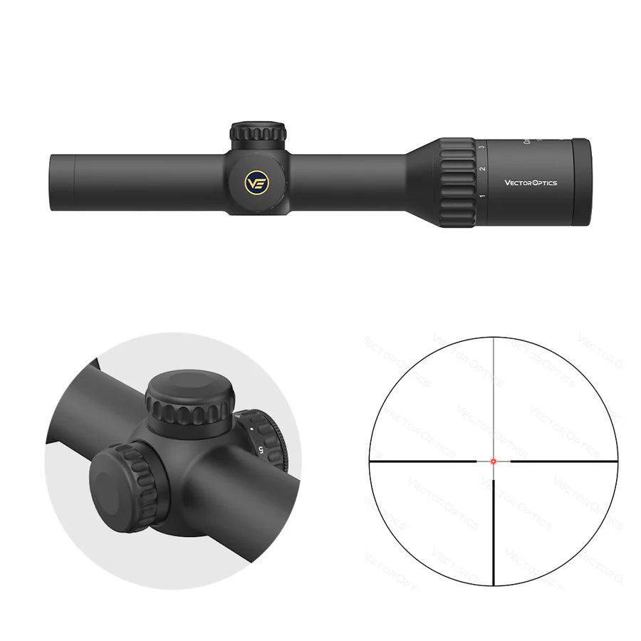 Vector Optics Continental x6 1-6x24 Fiber kikkertsikte