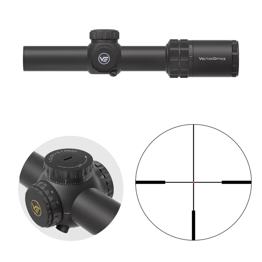Vector Optics Grizzly 1-6x24i HD Fiber kikkertsikte