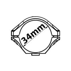 Rifleskoper med 34 mm diameter