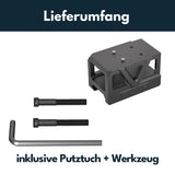 Picatinny rødpunktsiktemontasje med forhøyer [32 mm] | C-More RTS footprint 