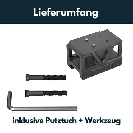 Picatinny rødpunktsiktemontasje med forhøyer [32 mm] | C-More RTS footprint 