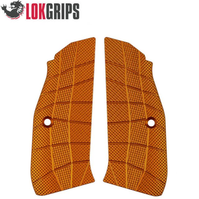 CZ 75 P-01, CZ 75 Compact alu grepplater | Gridlok oransje