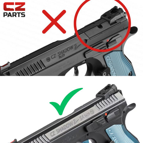 CZ Shadow 2, CZ 75 SP-01 Shadow rødpunktsiktemontasje | Trijicon RMR footprint 