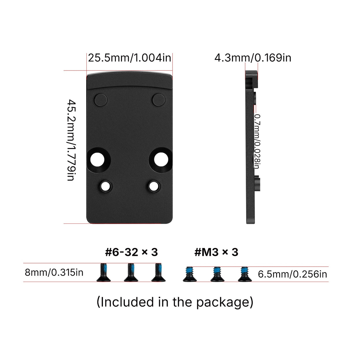 Footprint adapter | fra Trijicon RMR til Shield RMSc & K-series footprint