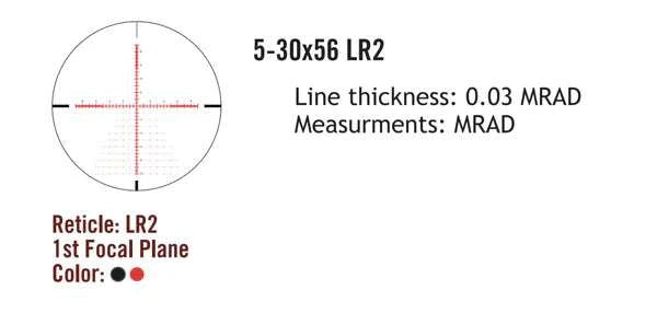 Sightmark Presidio 5-30x56 LR2 FFP kikkertsikte