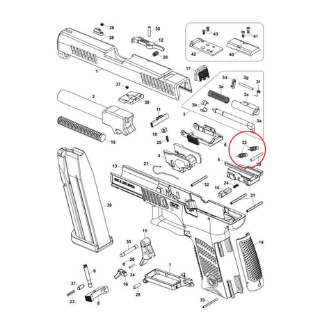 CZ P-10 konkurranse avtrekkerstangfjær | 2 stk