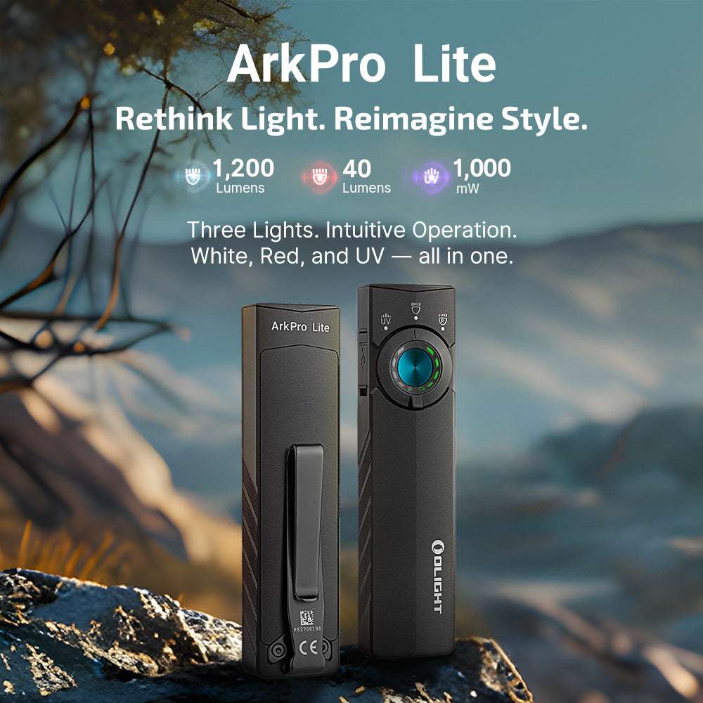 Olight ArkPro Lite | flat 3-in-1 EDC lykt | 1.200 lm