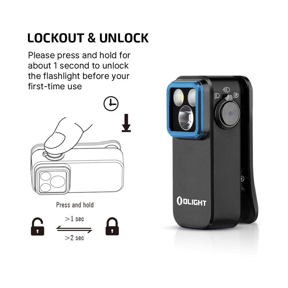 Olight Oclip Pro | multifunksjonell clip lykt | 500 lm