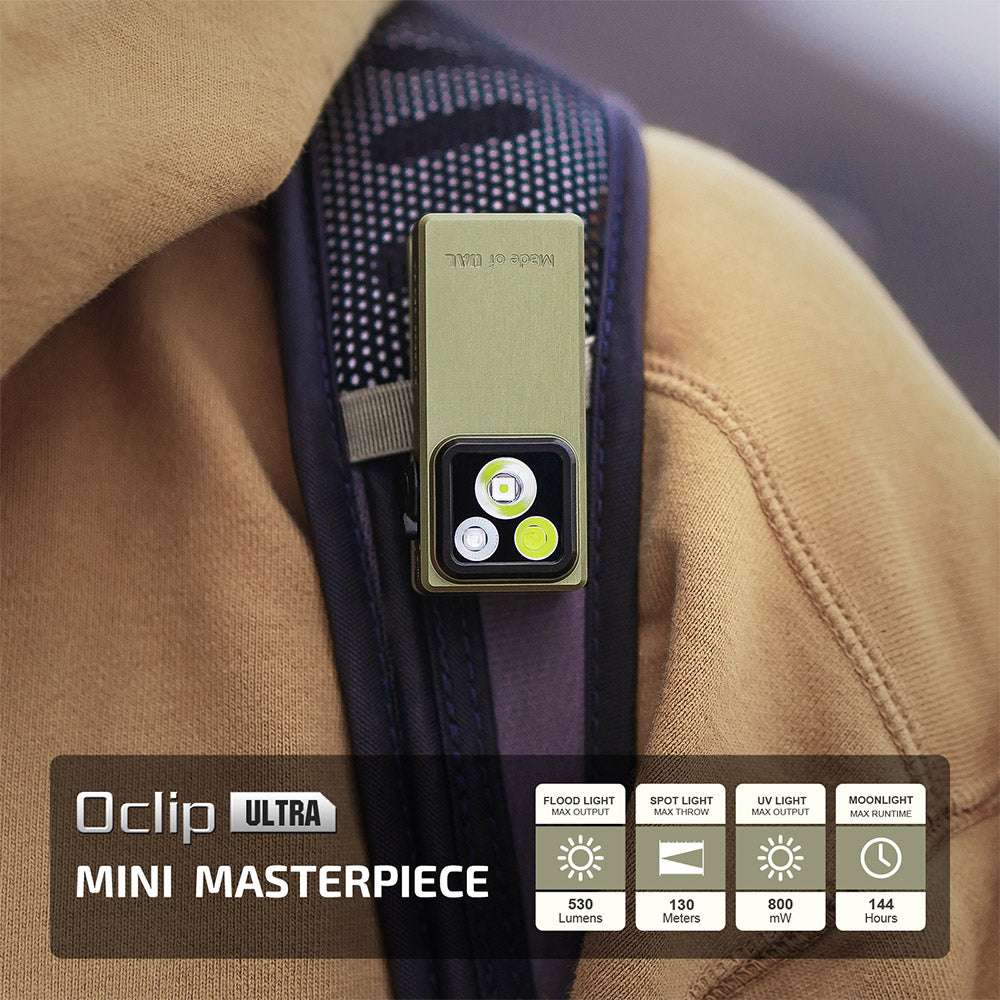 Olight Oclip Ultra | 3-i-1 clip-on EDC-lykt | 530 lm
