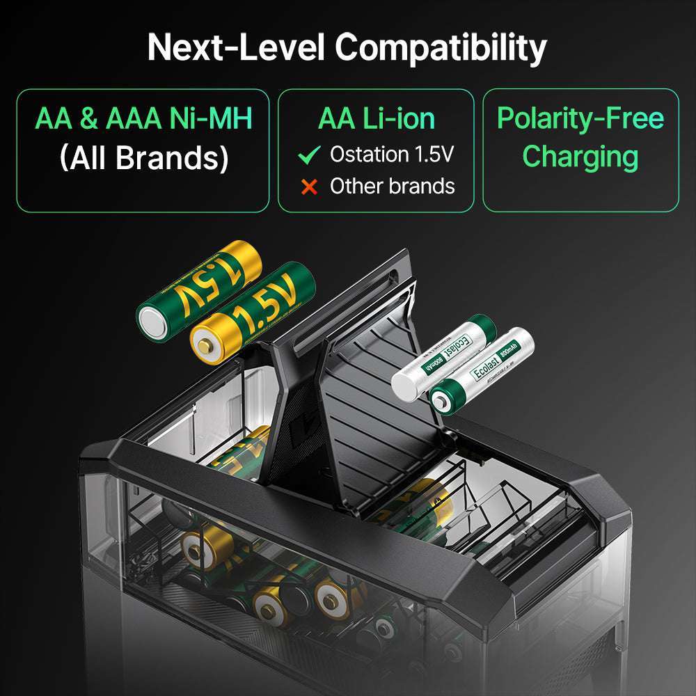 Olight Ostation 2 Pro | smart AA/AAA batterilader | 3-in-1