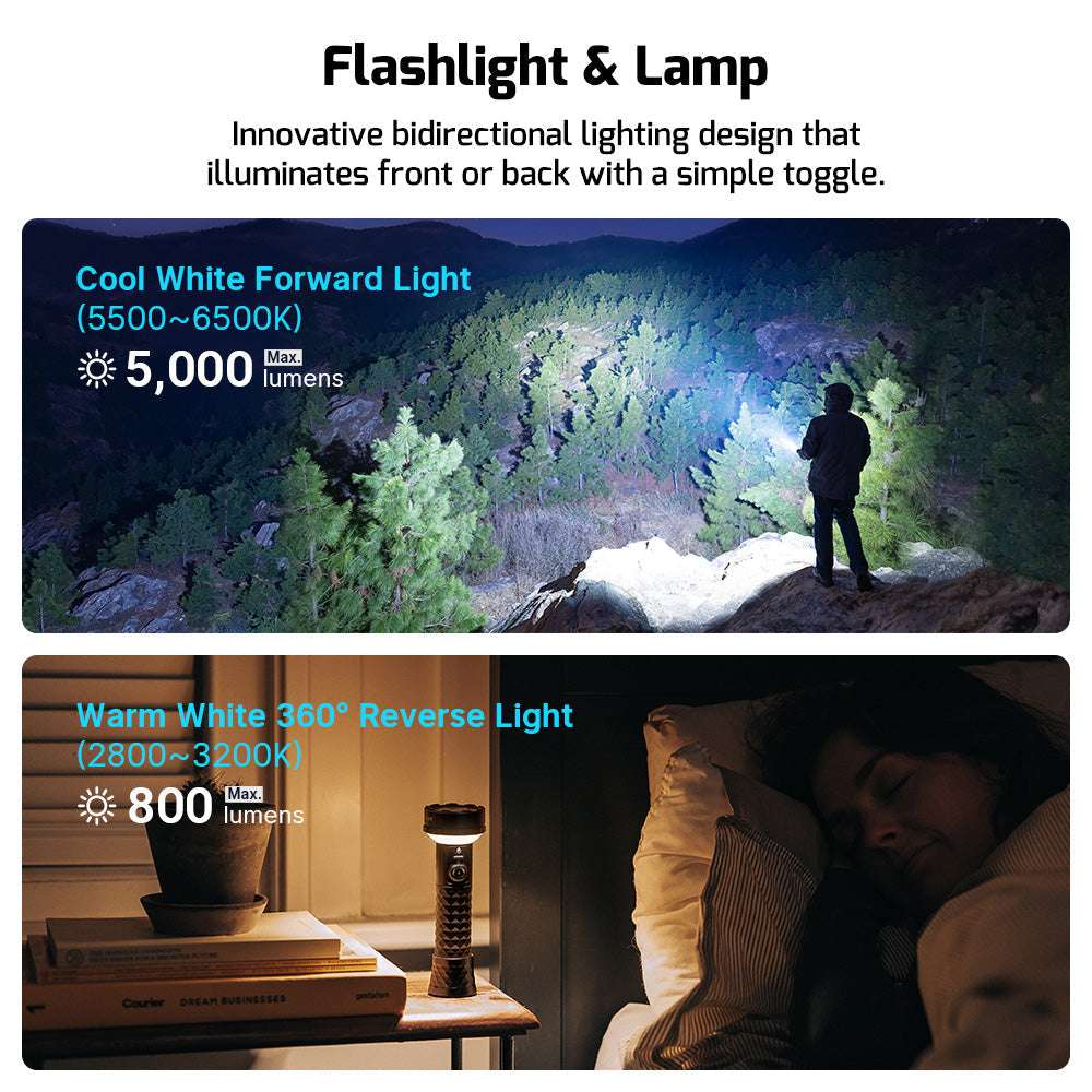 Olight Prowess | lykt med toveis belysning | 5.000 lm