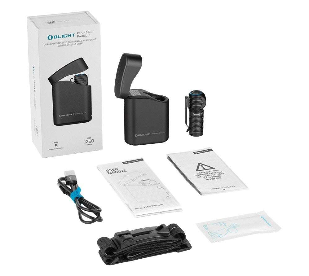 Olight Perun 3 Mini Premium | oppladbar hodelykt | 1.250 lm
