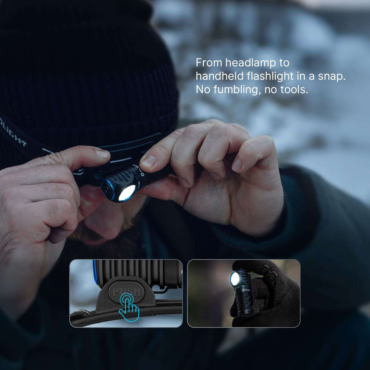 Olight Perun 3 Mini | oppladbar hodelykt | 1.250 lm